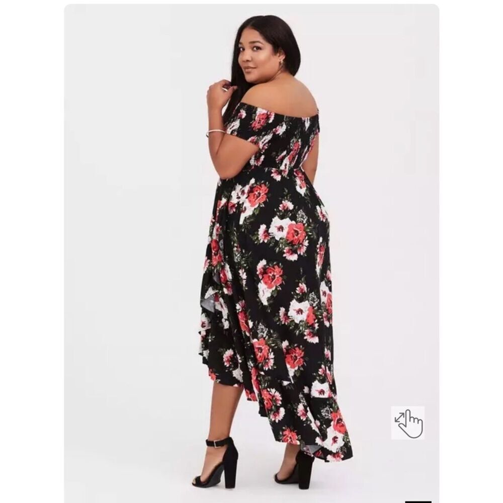 EUC torrid Maxi Challis Off-Shoulder Dress - Size 2 - Picture 2 of 10